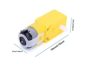 3V-12V DC 70mA (3V) Robot Car DIY Dual Shaft Gear TT Motor for Robot 2-PACK - Picture 1 of 1