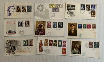 9 Vatican City first day covers 1950s to 1970 [y10326] - Image 1 of 3