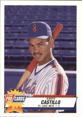 Alberto Castillo 1993 Fleer ProCards #2924 RC St. Lucie Mets *AutographDen* - Image 1 of 2