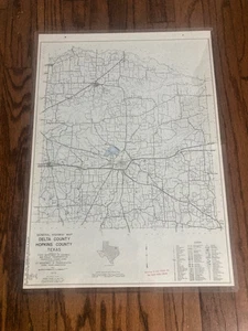 Arte de pared vintage 1970 mapa de carreteras generales Delta Hopkins County Texas TX - Imagen 1 de 2
