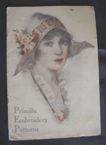 Early Antique Catalogue-Priscilla Embroidery Patterns-48 Pages Plus Covers - Picture 1 of 4