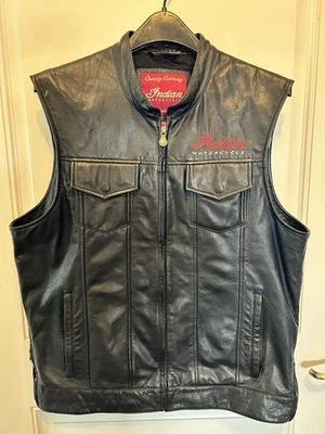 Chaleco de cuero indio original. Motocicleta/motociclista Foto 1 de 4