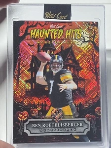 2025 Ben Roethlisberger 1/1 2025 Wild Card Haunted Hits Monster Hunt Cross Hatch - Picture 1 of 4
