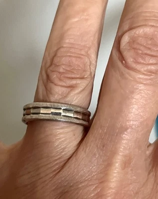 VINTAGE ANNI '80 FEDE VERA ANELLO ARGENTO 925 UNISEX - Immagine 1 di 4