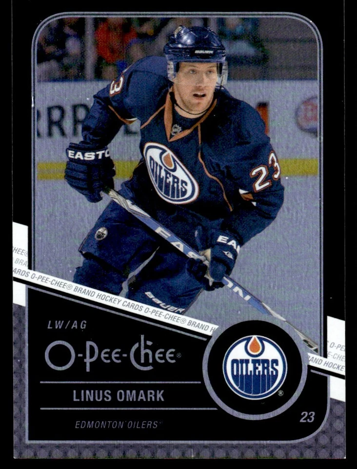 2011-12 O-Pee-Chee Black Rainbow Linus Omark 063/100 Edmonton Oilers #411 - Image 1 of 2