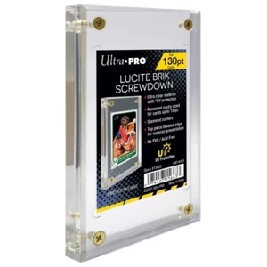 Ultra PRO Recessed 130pt Lucite Brik 4-Screw Screwdown Card Protector Holder UV - Picture 1 of 3