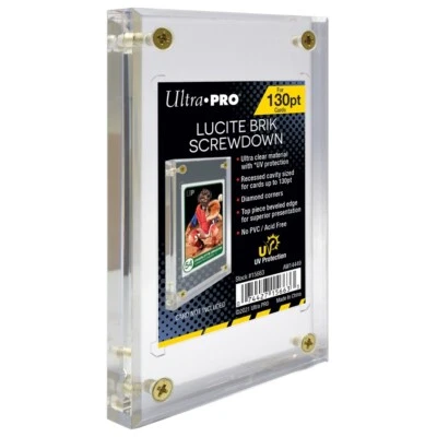 Ultra PRO Recessed 130pt Lucite Brik 4-Screw Screwdown Card Protector Holder UV - Image 1 of 3