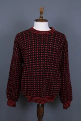 Devold Norway Knit Black Pritned Wool Ski Vintage Sweater Size XL / 54 - Image 1 of 4