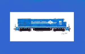 Líneas SMS Conrail Azul B23-7 #1961 11"x17" Impresión Mate Andy Fletcher Firmado - Imagen 1 de 1
