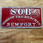 Plaque SOB's Sons Of the Beaches Newport California Car Club