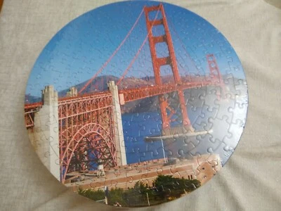 GOLDEN GATE BRIDGE SAN FRANCISCO Puzzle A Round 140 piece Round Jigsaw Puzzle - Image 1 of 2