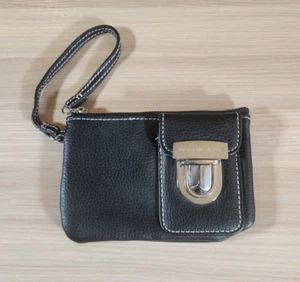 Piccola borsa cosmetica vintage Victoria's Secret nera rosa all'interno - Foto 1 di 7