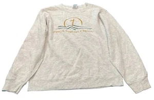 Vintage Religious First Christian Church Crew Neck Sweatshirt Men Size S Rare - Picture 1 of 5