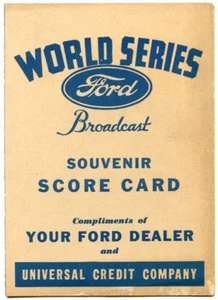 SCARCE 1935 World Series DETROIT TIGERS CHICAGO CUBS World Series Scorecard - Picture 1 of 3