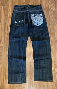 Vintage Y2k Shady Ltd Baggy Jeans 34x34 Black Jason Mask Hockey Mask Eminem - Picture 1 of 5