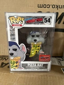 *OFFIZIELLER NYCC 2020 LOGO STICKER* FUNKO POP! AD ICONS - PIZZA RAT (BLAUER HUT) - Bild 1 von 8