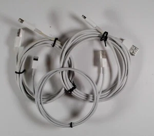 3 câbles de charge USB-A vers Lightning - deux câbles de 6 pieds et un câble de 3 pieds - Photo 1 sur 4