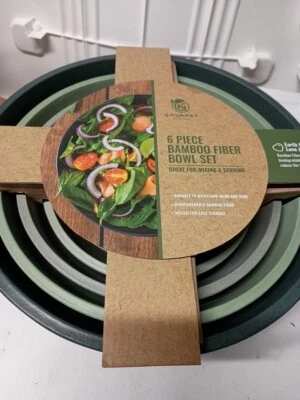 Juego de 6 cuencos anidados Gourmet Home nuevo/sellado SIN BPA Foto 1 de 4