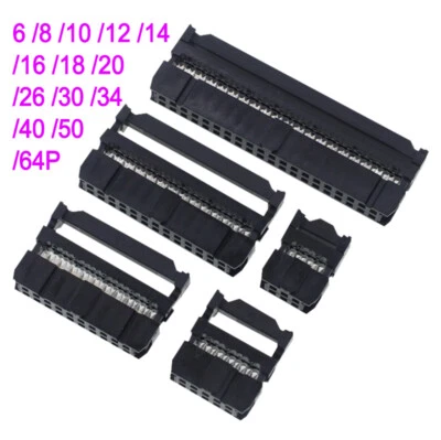 IDC Cable Mounting Plug Socket Connector 2.54mm Pitch Ribbon Cable 6 to 64 Ways - Image 1 of 4