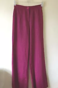 Misspap Pink Lurex Wide Leg Trousers Sz 8 Sparkle - Picture 1 of 7