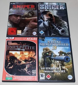 4 PC SPIELE SET - SNIPER ELITE ART OF VICTORY MARINE SHARPSHOOTER 3 PATH SHOOTER - Picture 1 of 2