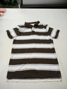 Urban Pipeline Men's Polo Brown With White and Blue Stripes Size Medium  - Picture 1 of 5