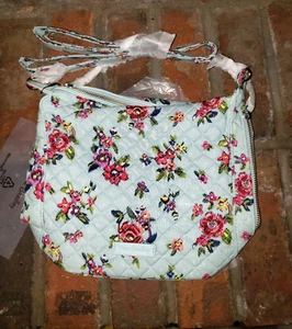 VERA BRADLEY-Water Bouquet-Blue Floral Carson Mini Hobo Crssbody Purse - Picture 1 of 9