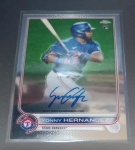 Yonny Hernandez 2022 Topps Chrome Rookie Auto RA-PH Rangers - Bild 1 von 2