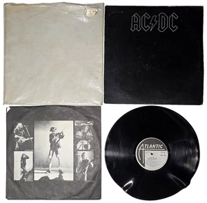 VTG AC/DC Back In Black Embossed 1980 Vinyl LP 1st Press RL Masterdisk WARPED - Foto 1 di 15