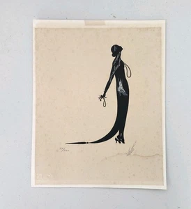 ERTE  Signed & Numbered Lithograph Art Deco  “The Kiss” w/ COA - AS FOUND - Picture 1 of 14