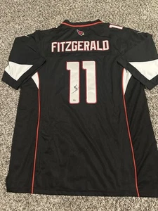 Larry Fitzgerald SIGNED Black Nike On Field Arizona Cardinals Jersey PSA Size XL - Picture 1 of 6