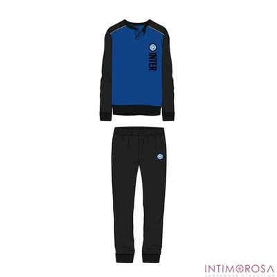 Pigiama uomo ufficiale Inter in caldo cotone nerazzurro PIGI 1185