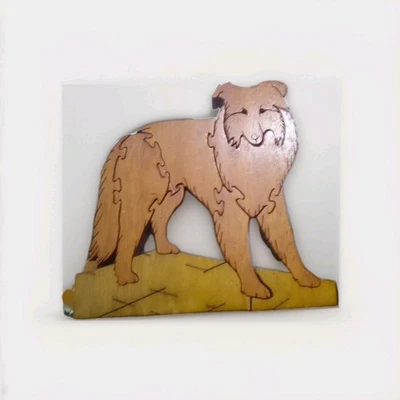 Rompecabezas de madera 3D hecho a mano para perros labrador en gran forma! Foto 1 de 4