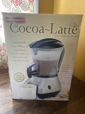 NEW Back To Basics Cocoa-Latte Hot Drink Maker - Black & Silver - Image 1 of 3