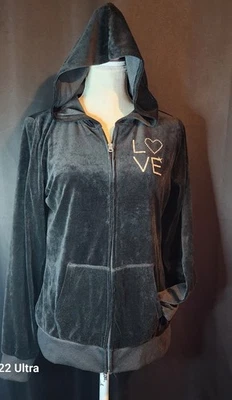 Sudadera con capucha Hard Candy grande negra Love con cremallera Foto 1 de 2