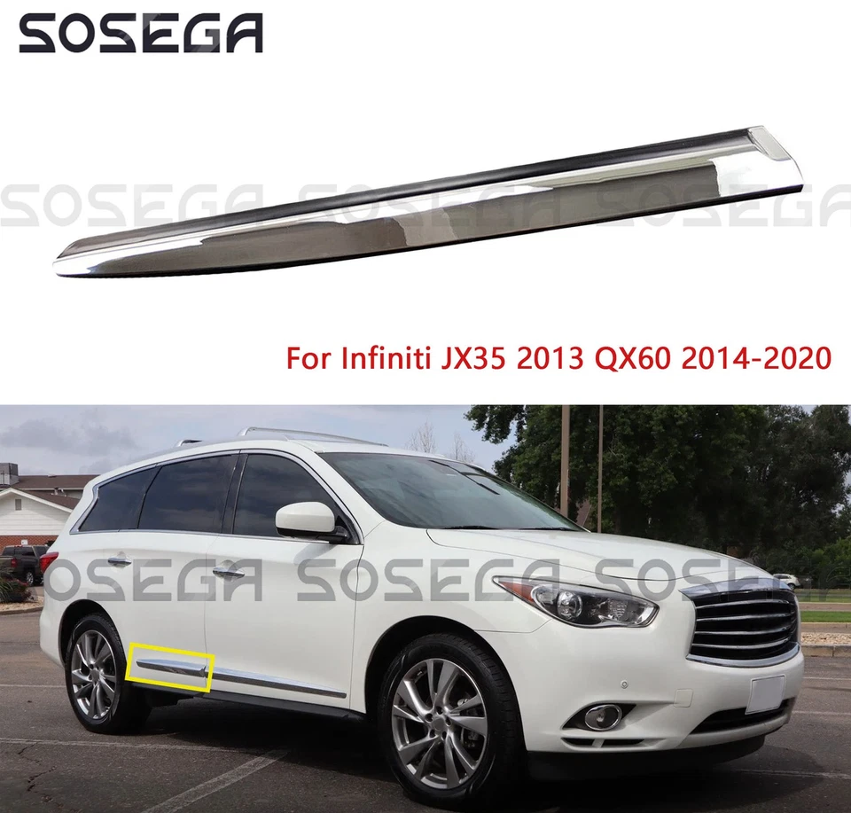 Moldura de porta traseira direita para Infiniti JX35 2013 QX60 2014-2020 80870-3JA0A - Imagem 1 de 4