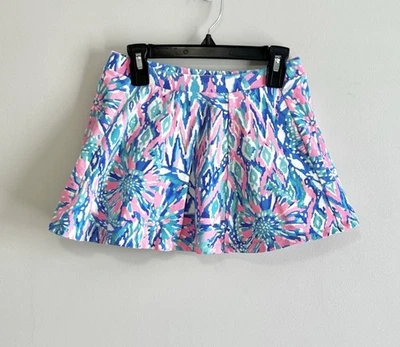 Lilly Pulitzer Girl's Tiki Pink Shake It Up Skort Size Large 8/10 - Image 1 of 4