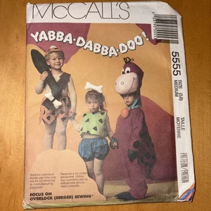 McCalls 5555 Flintstones Costume Pattern Pebbles Bamm Bamm Dino Childs Size 5 6 - Picture 1 of 2
