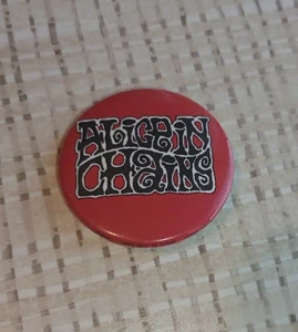 Alice In Chains Red Black Small Circular Collector Pin Heavy Metal Memorabilia  - Picture 1 of 1