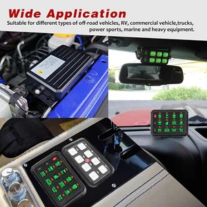 12-Gang Pannello Comandi RGB 12-24V IP65 Barca Auto Offroad LED Switch - Picture 1 of 9