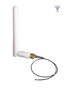 White 2.4GHz antenna RP-SMA &I.PX4 pigtail max. 30cm e.g. WiFi/Bluetooth Network - Bild 1 von 9
