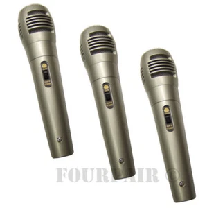 3 Pack Lot, Dynamic Uni-Directional Wired Microphone Mic 10ft Cord DJ PA Karaoke - Picture 1 of 3