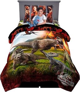 Jurassic World Pościel Pocieszyciel Prześcieradła Przytulanka Poduszka Zestaw do sypialni 5 sztuk Twin