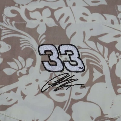 Camisa vintage Chase NASCAR RCR #33 Clint Bowyen botão havaiano tamanho grande - Imagem 1 de 4