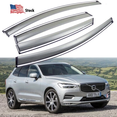 For Volvo XC60 2018-2022 Window Visor Sun Rain Guard Vent Shade Wind Deflectors - Image 1 of 4