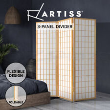 Artiss 3 Panel Room Divider Screen Partition Wood Timber Fold Stand Wide Natural
