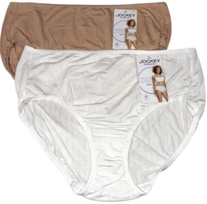 JOCKEY Women 2-Pair Brief Underwear Panties Modal Blend BREATHES COOLS Size 7/L - Picture 1 of 4