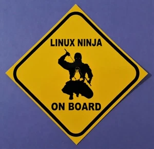 Linux Ninja On Board bumper / window sticker - Picture 1 of 1