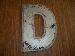 Vintage Wagner Sign Service Cast Aluminum Marquee Letters D 10” - Picture 1 of 2