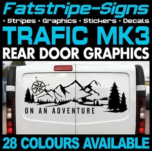 para adaptarse a RENAULT TRAFIC ADVENTURE MOUNTAINS BRÚJULA FURGONETA CÁMPER PEGATINAS GRÁFICAS - Imagen 1 de 2